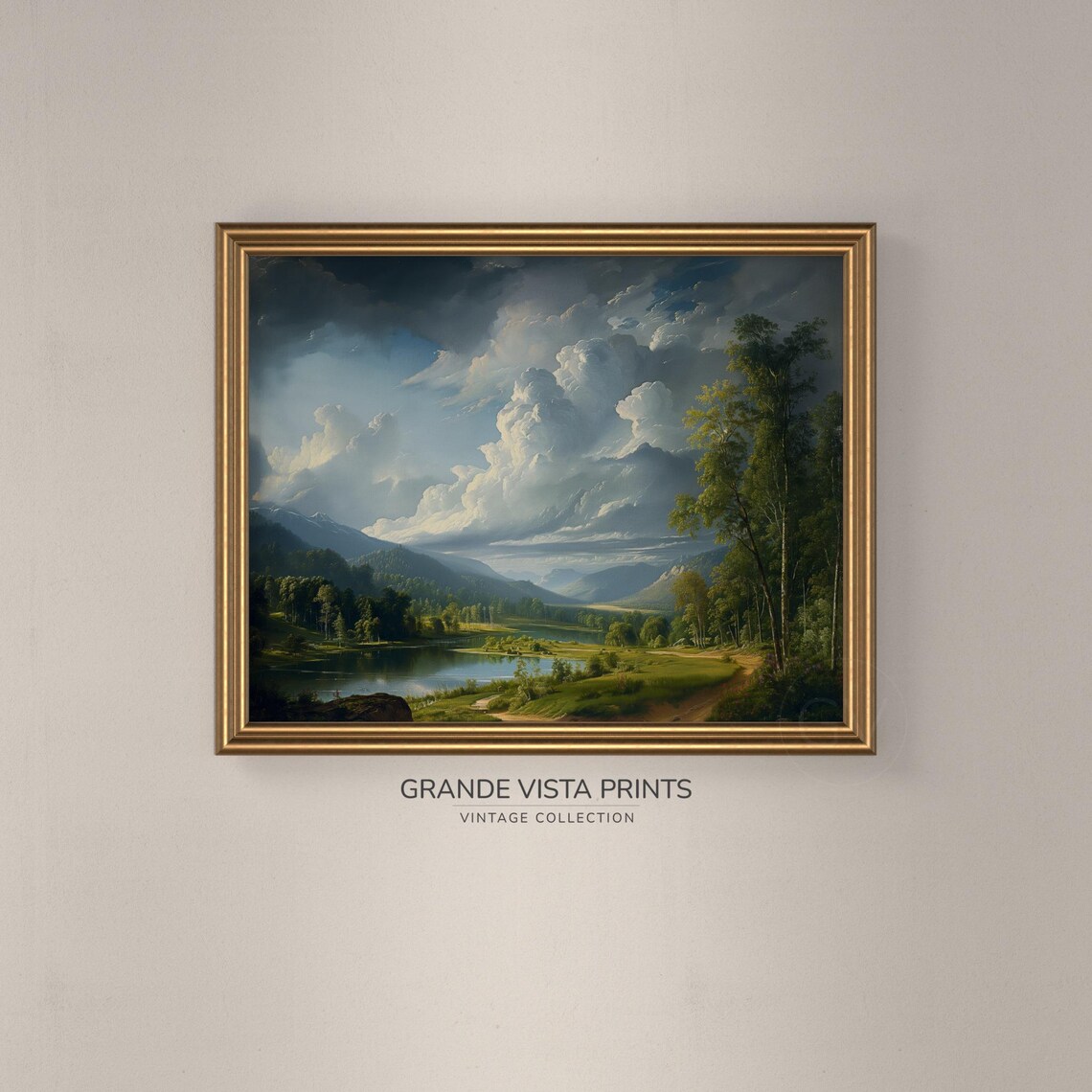 Forest Lake Landscape Painting Instant Landscape Art Print Gv4054 - Image 3