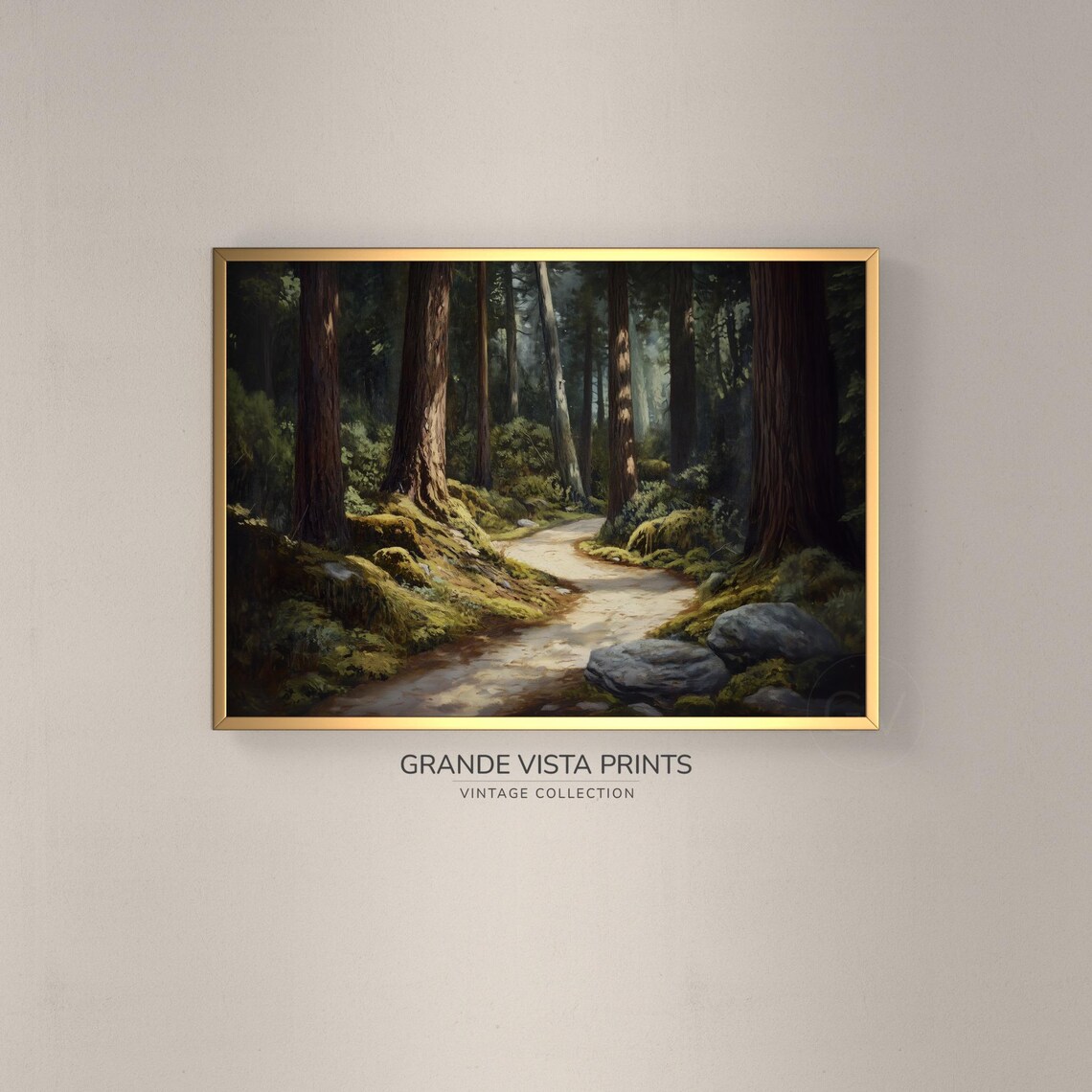 Forest Path Painting Wall Art Forest Landscape Painting Gv4803