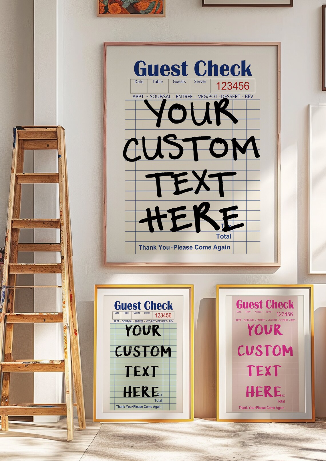 Customize Guest Check Typographic Poster Print - Image 4