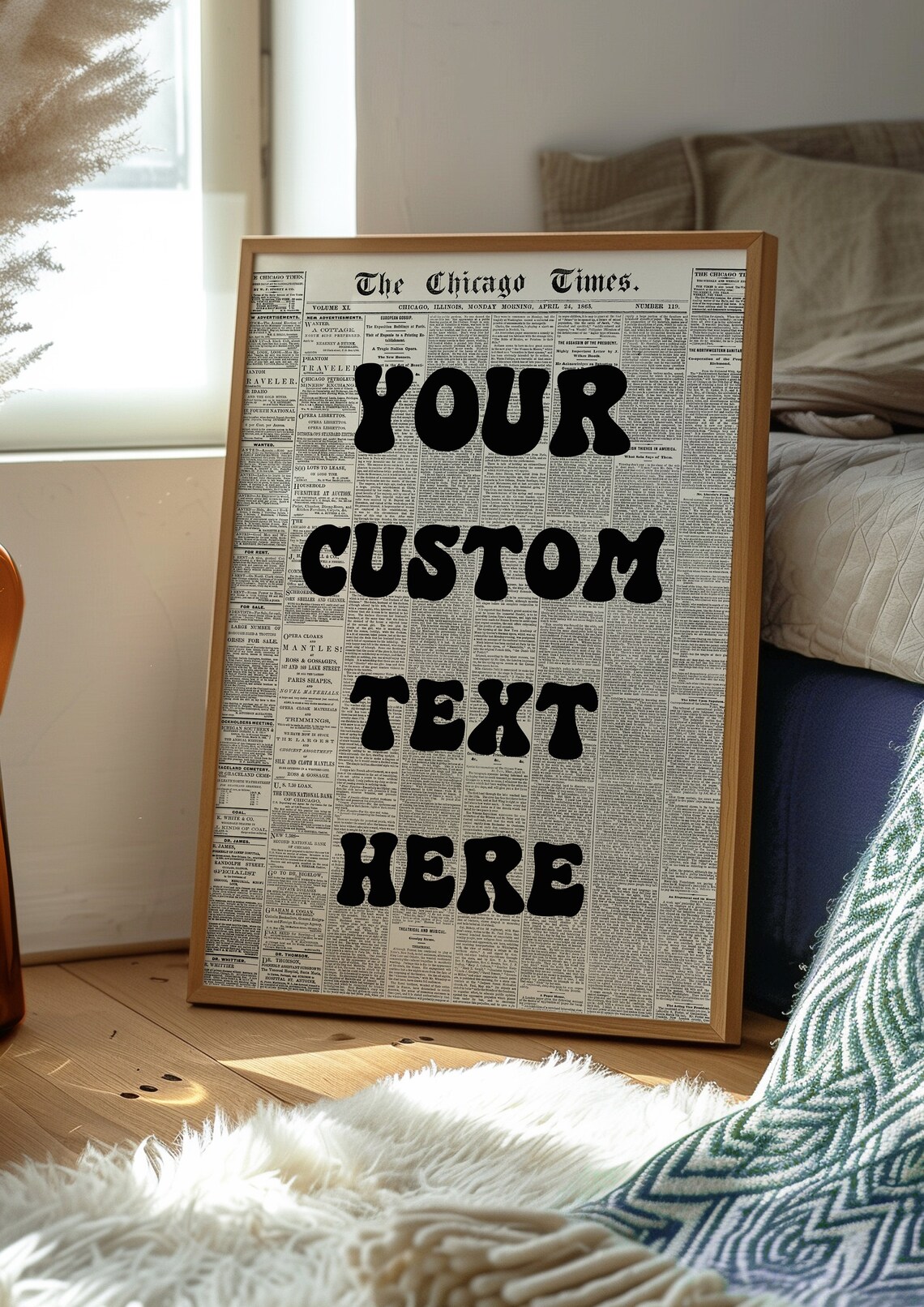 Custom Newspaper Print, New York Retro Wall Art - Image 2