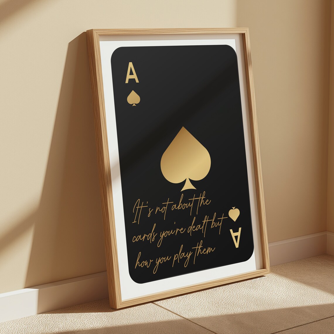 Playing Card Retro Print, Black and Gold Poster - Image 3