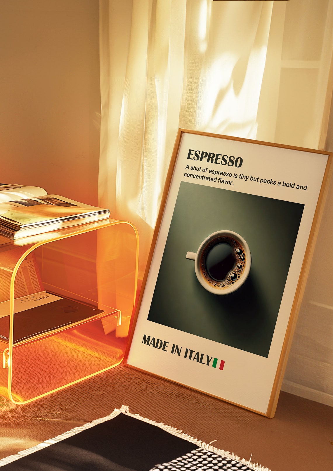 Espresso Made In Italy Tiny Shot Bold Flavor Coffee Lover Poster - Image 3