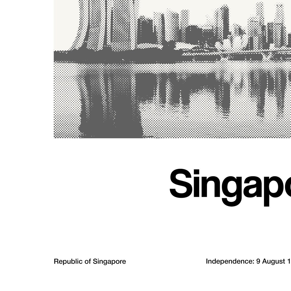 Singapore Skyline Minimalist City Poster Print - Image 3
