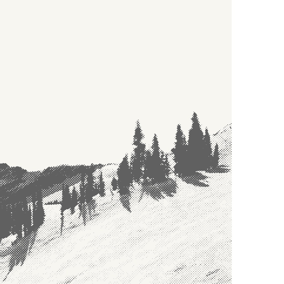 Alta Utah Travel Poster, Minimalist Wasatch Mountains - Image 2