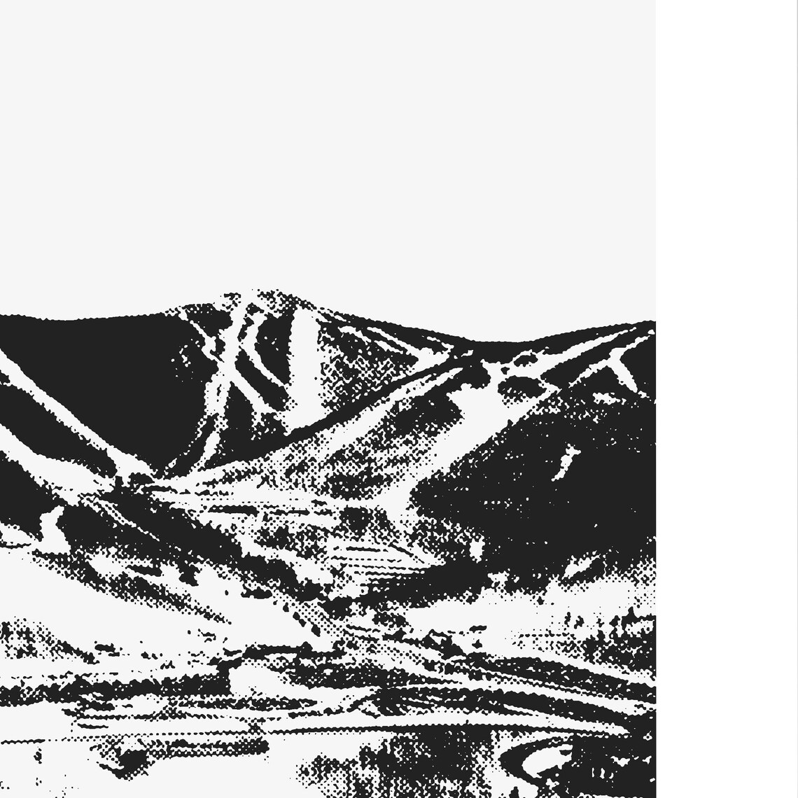 Killington Vermont Minimalist Winter Town Art Print - Image 2