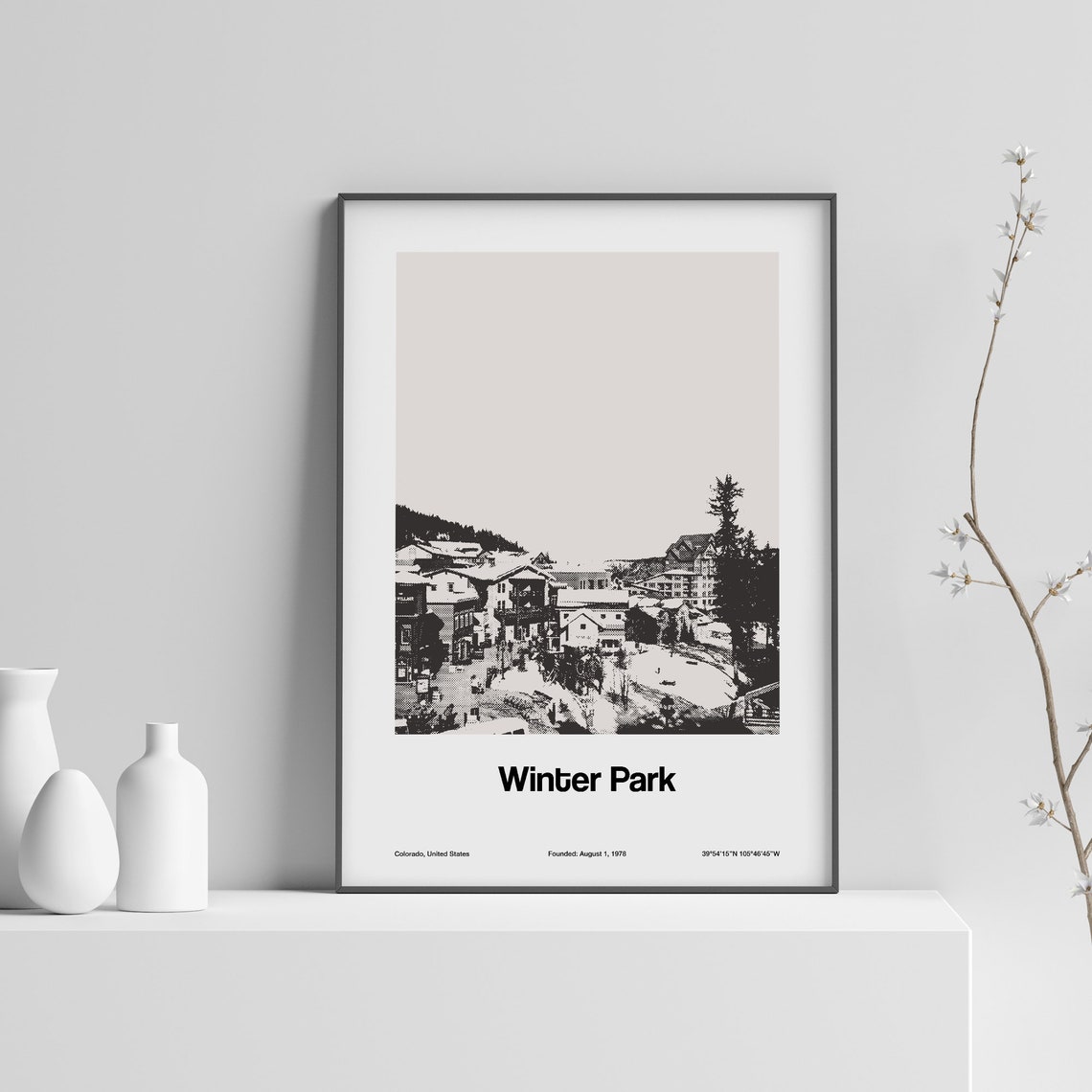 Winter Park Colorado Poster, Minimalist Art Print - Image 3