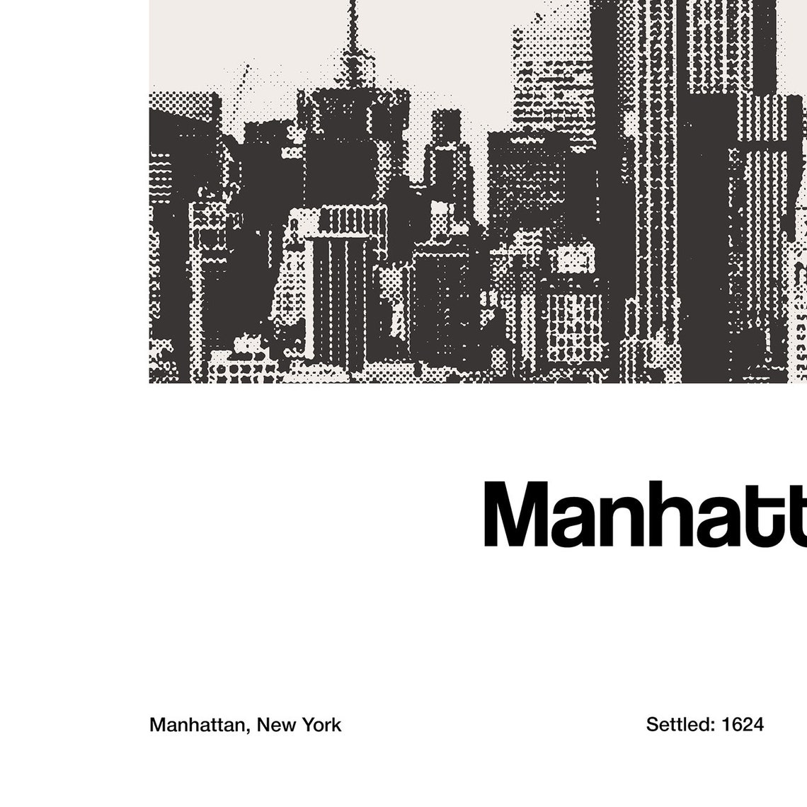 Manhattan New York City Skyline, Minimalist Art Print - Image 3