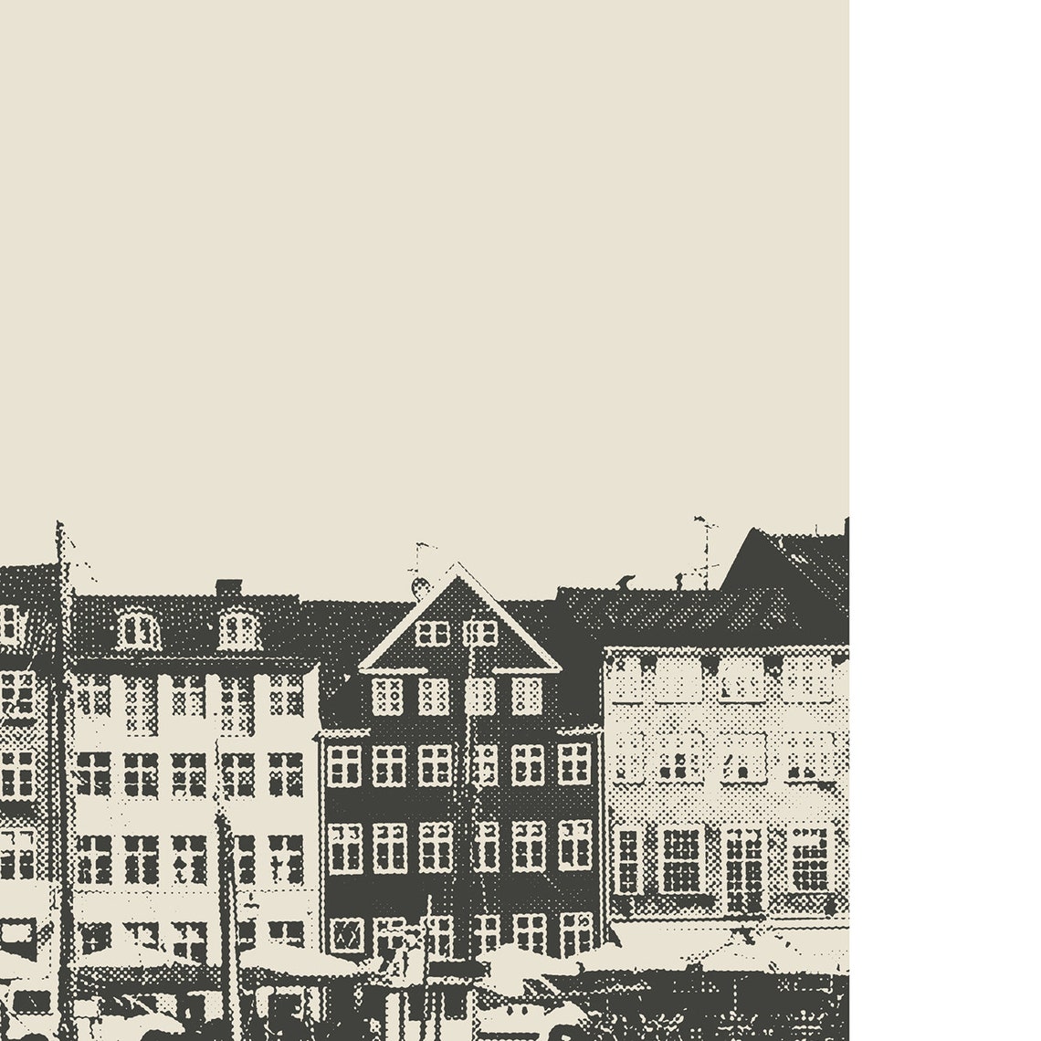 Copenhagen Nyhavn Skyline, Minimalist Art Print - Image 2