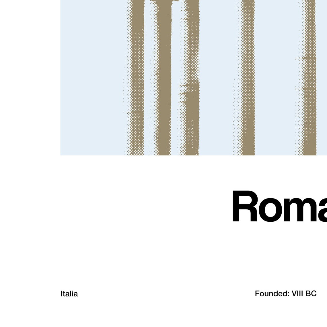 Rome Minimalist Travel Poster, Colosseum and Forum - Image 2