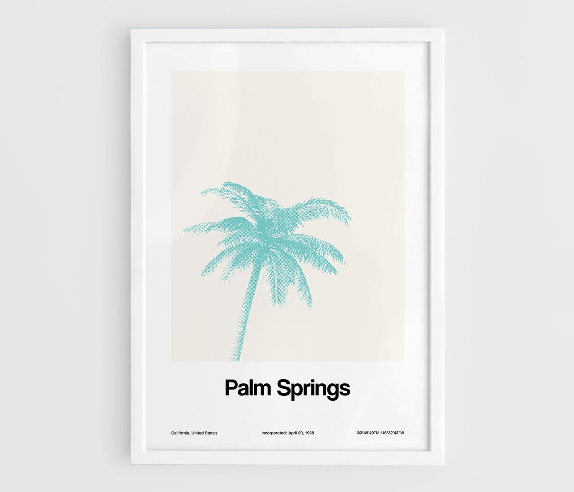 Palm Springs Minimalist Custom City Art Print