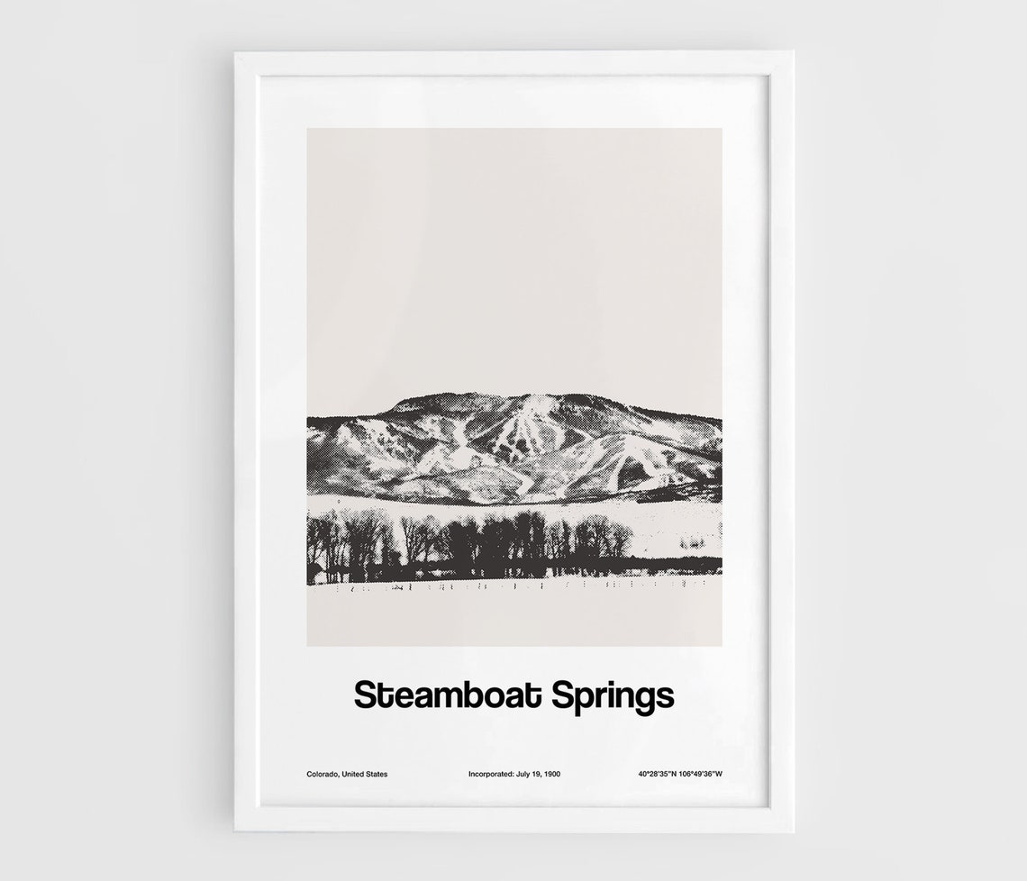 Steamboat Springs, Colorado Minimalist Travel Poster