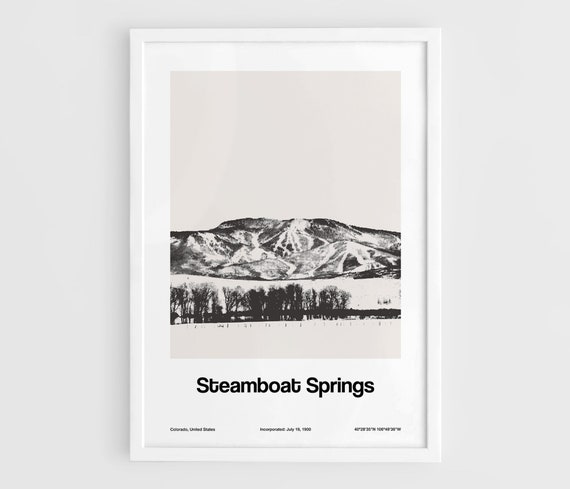 Steamboat Springs, Colorado Minimalist Travel Poster