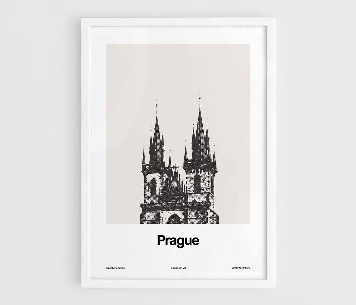 Prague Church of Our Lady Before Tyn Travel Poster