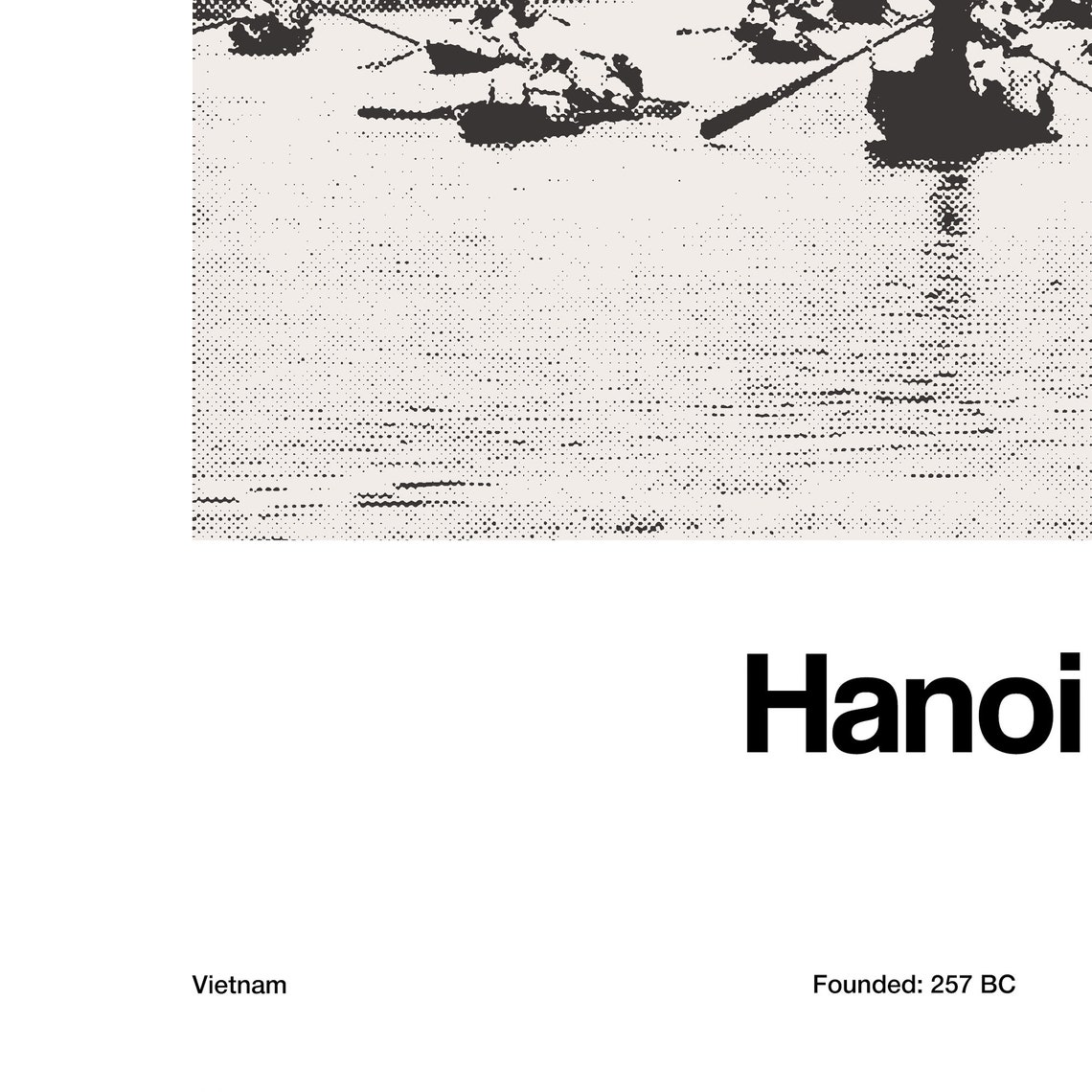 Hanoi City Vietnam Minimalist Travel Poster - Image 2