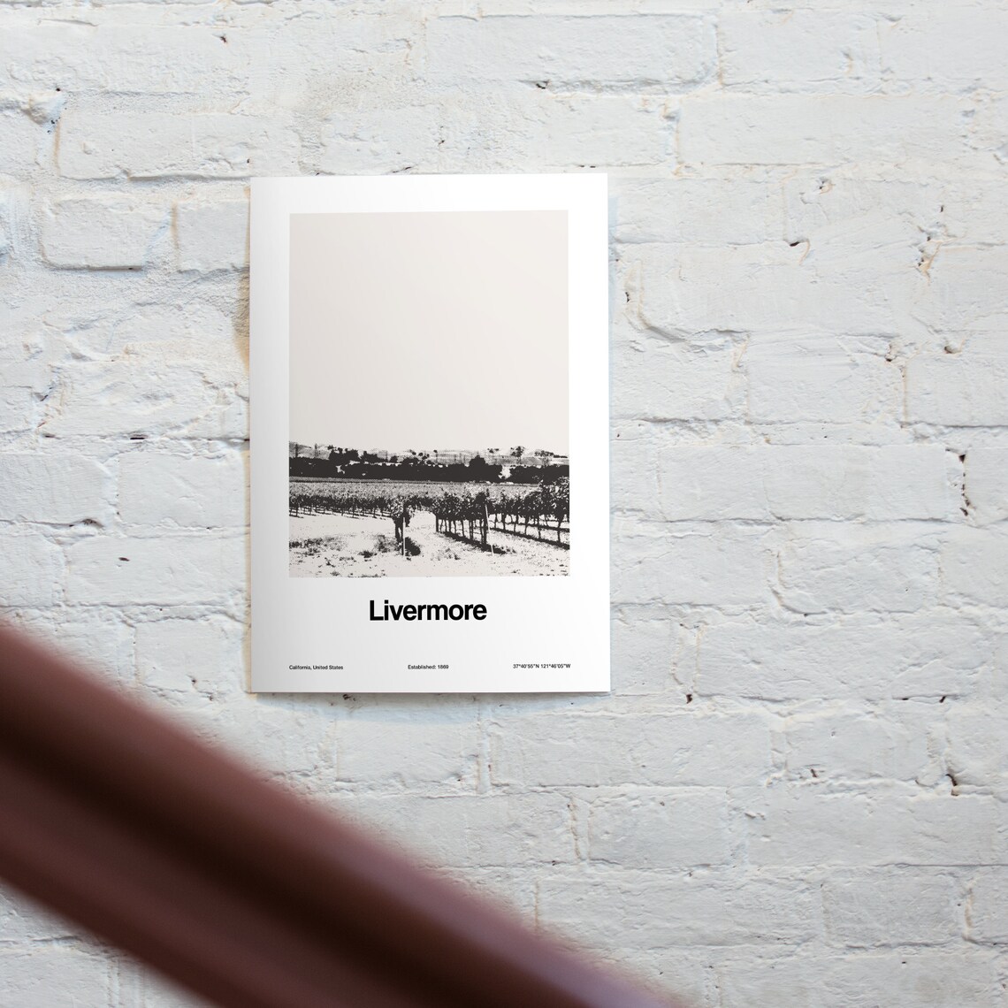 Livermore California Vineyards, Minimalist Art Print - Image 2
