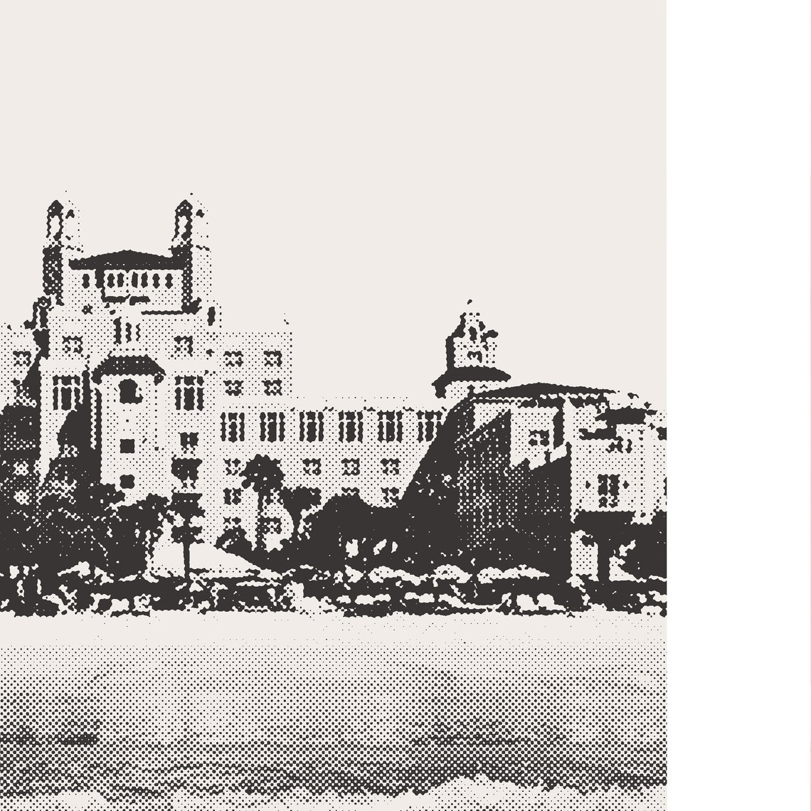 St Petersburg Fl Poster St Petersburg Florida Print St Petersburg Pink Hotel Harbor Beach Miami Wall Art Minimalist Custom City Print - Image 2