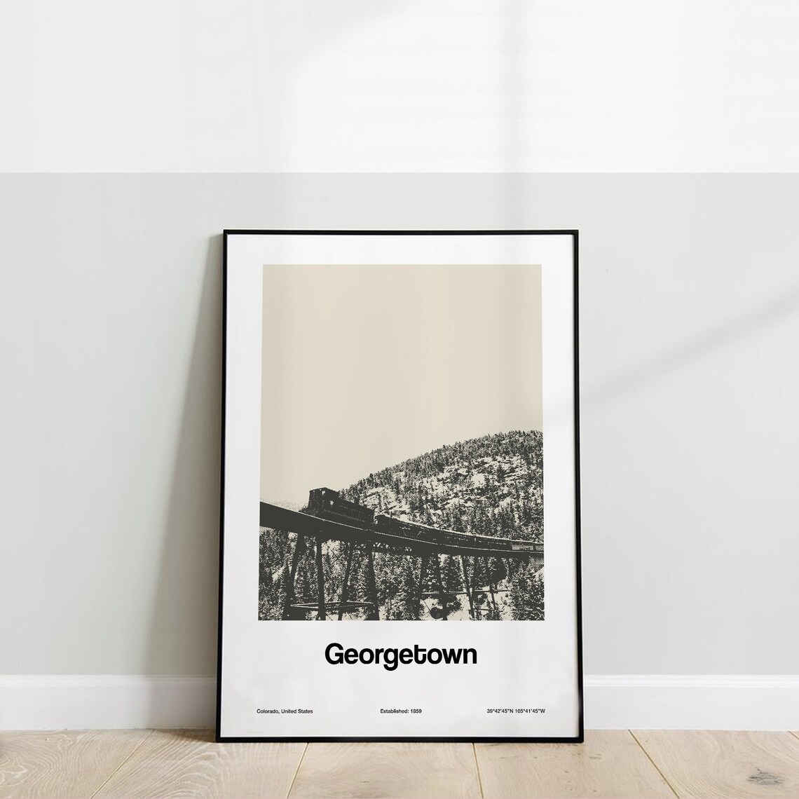 Georgetown Colorado Custom Minimalist Travel Poster - Image 3