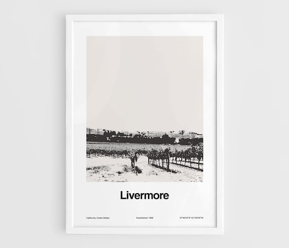Livermore California Vineyards, Minimalist Art Print