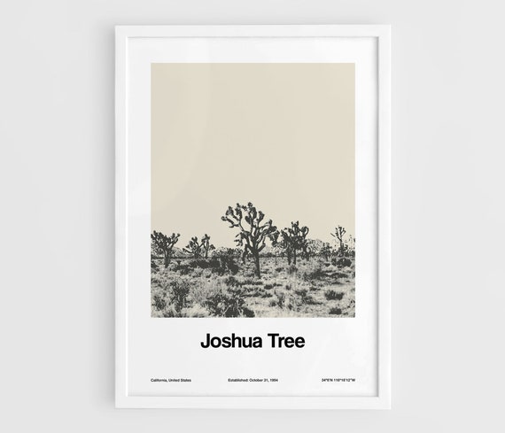 Joshua Tree National Park Minimalist Travel Poster