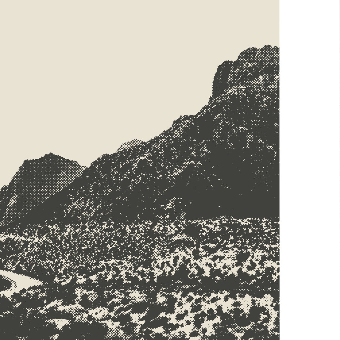 Nevada Landscape Black and White Minimalist Art Print - Image 3