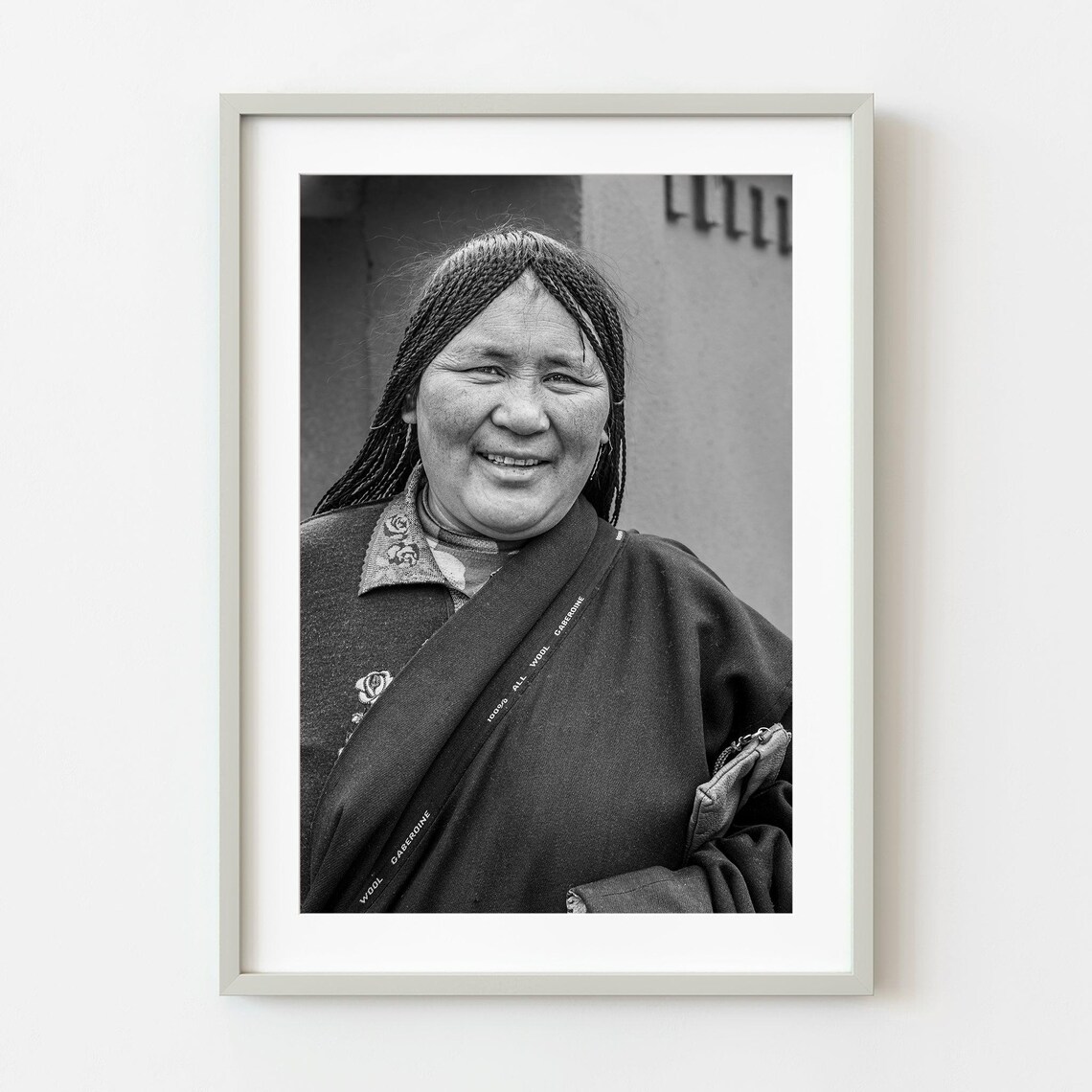 Tibetan Woman Braided Hair Smile Traditional Dress Portrait Poster