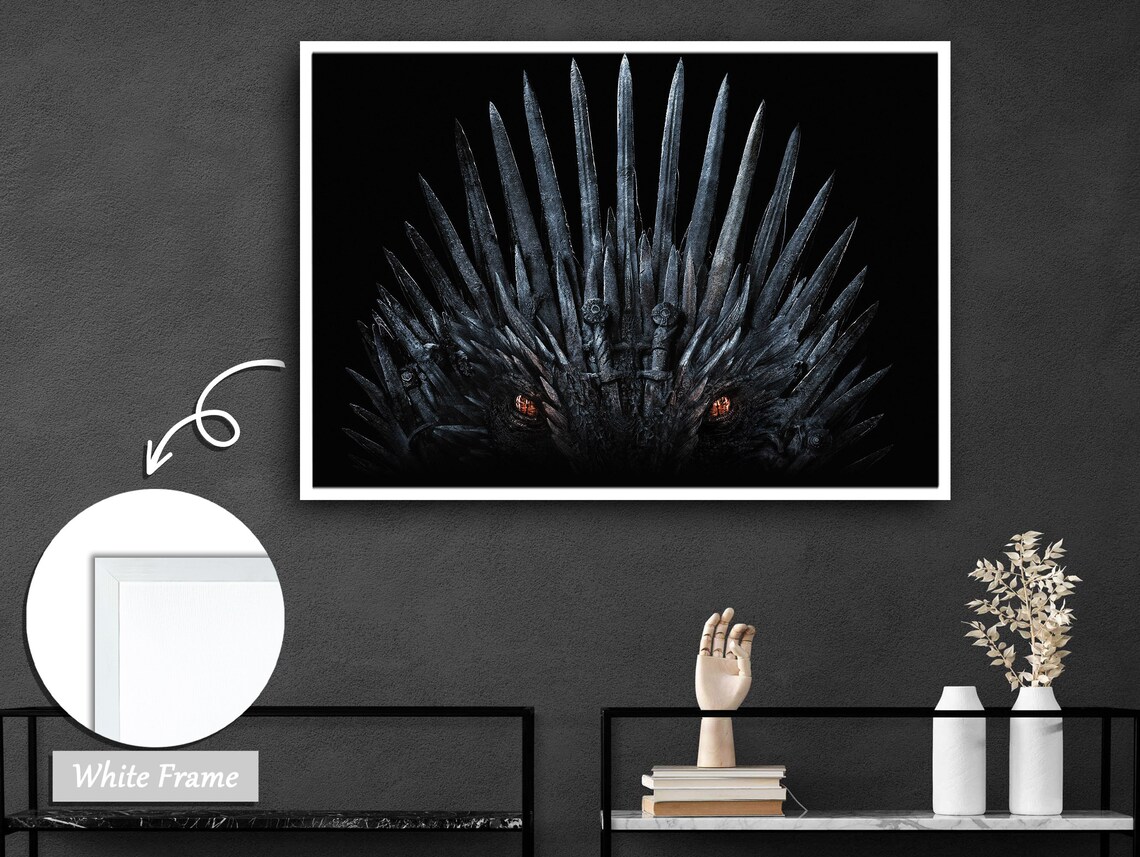 Mysterious Throne Entity Fantasy Art Print - Image 2