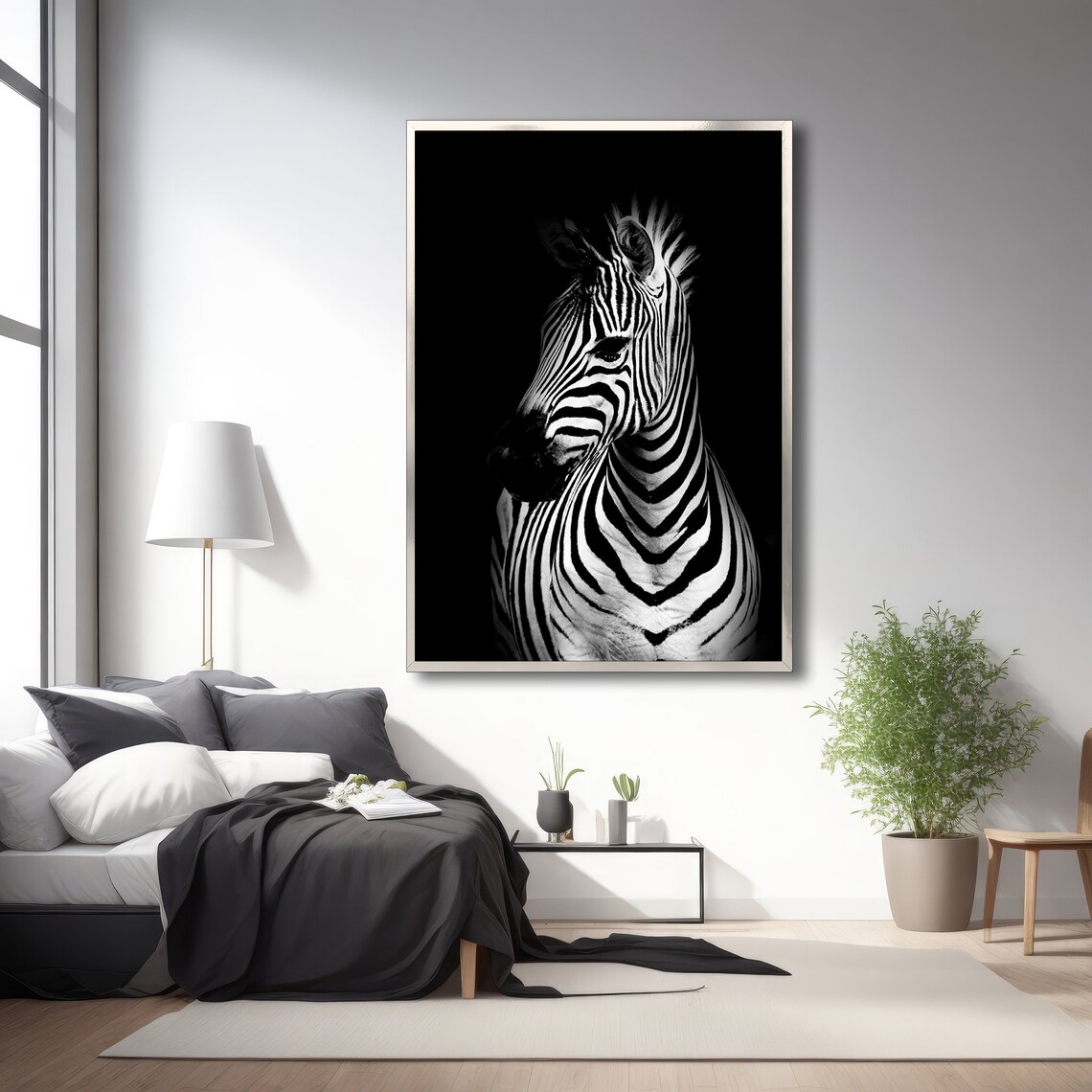 Abstract Zebra Art Print, Zebra Wall Decor - Image 5