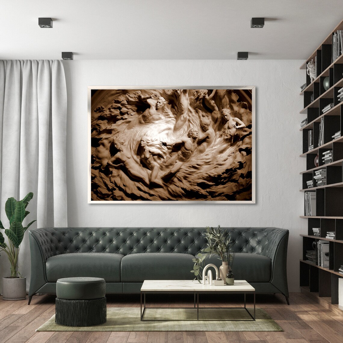 Baroque Style Sculptural Painting, Ornate Artwork - Image 4