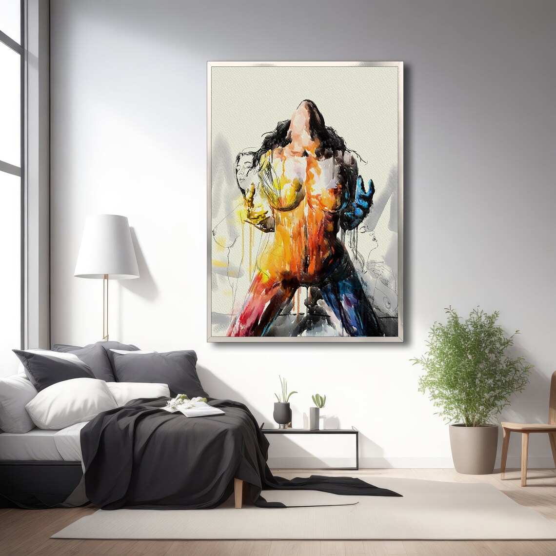 Erotic Abstract Female Form, Sensual Modern Art - Image 3