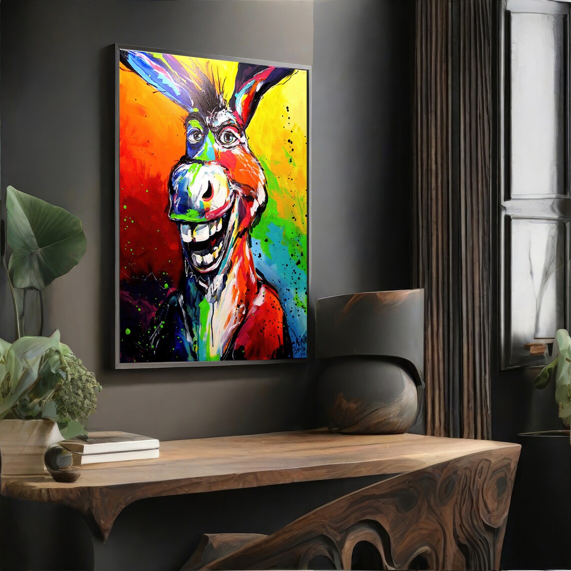 Smiling Donkey Farm Animal Decor, Gift for Friends - Image 5