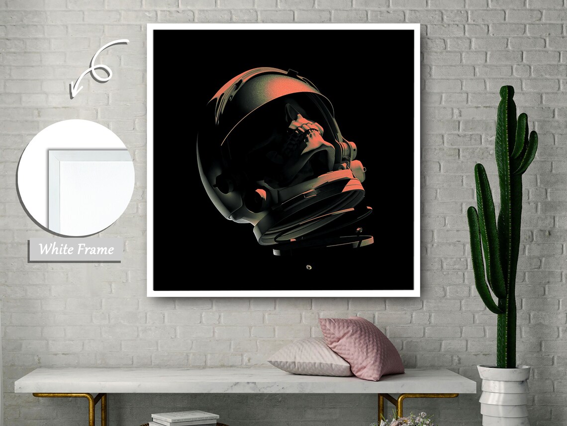 Skull Wearing An Astronaut Helmet, Symbolic Art - Image 3
