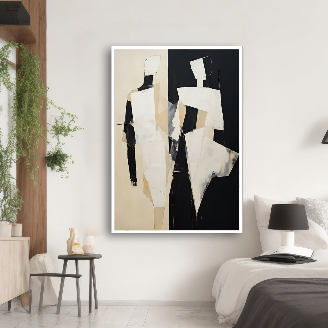 Abstract Figures Painting, Contemporary Minimalist - Image 2
