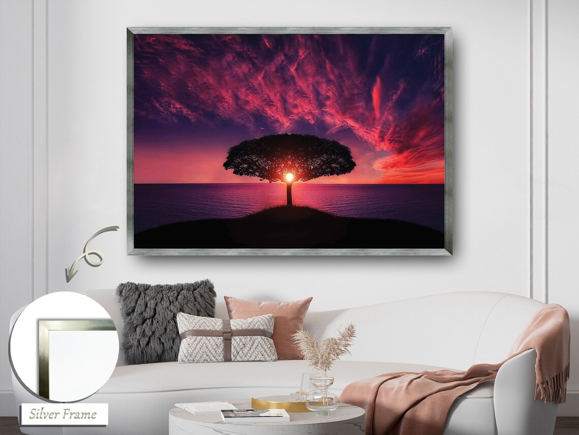 Tree Shadow at Sunset, Contemporary Decor - Image 2