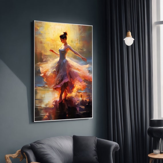 Ethereal Ballet Dancer, Elegant Modern Decor