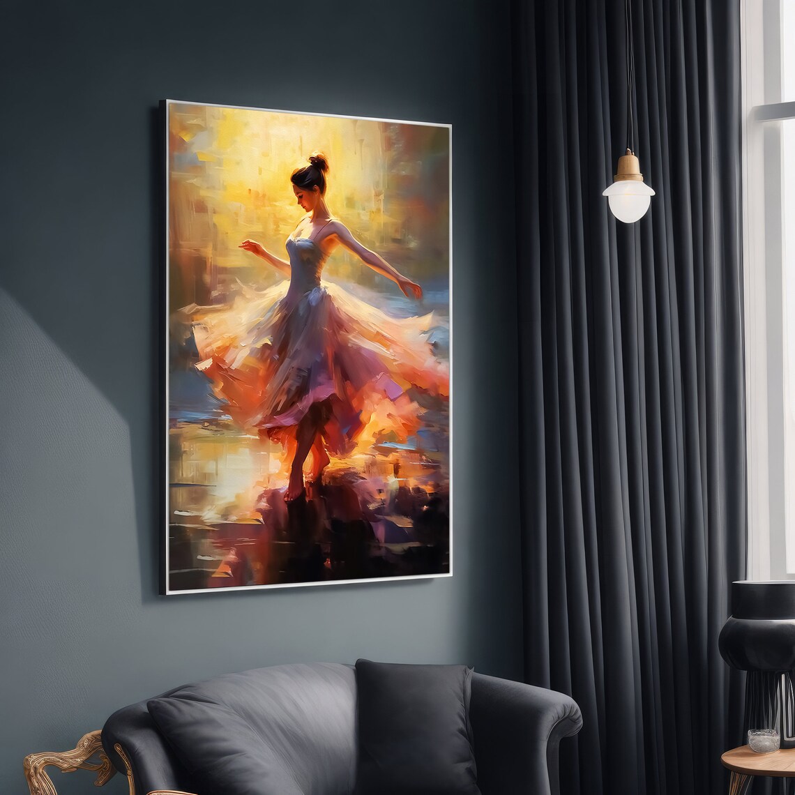 Ethereal Ballet Dancer, Elegant Modern Decor