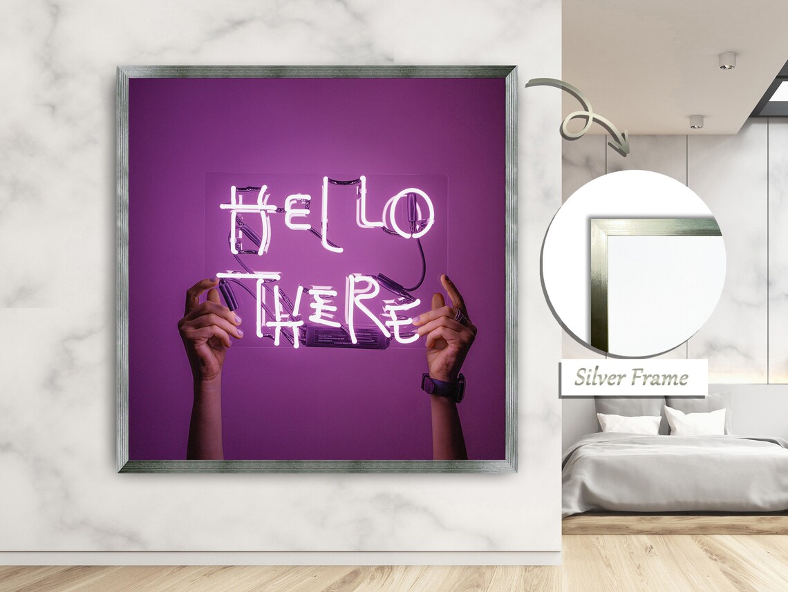 Hello There Minimalist Greeting Text Art - Image 2
