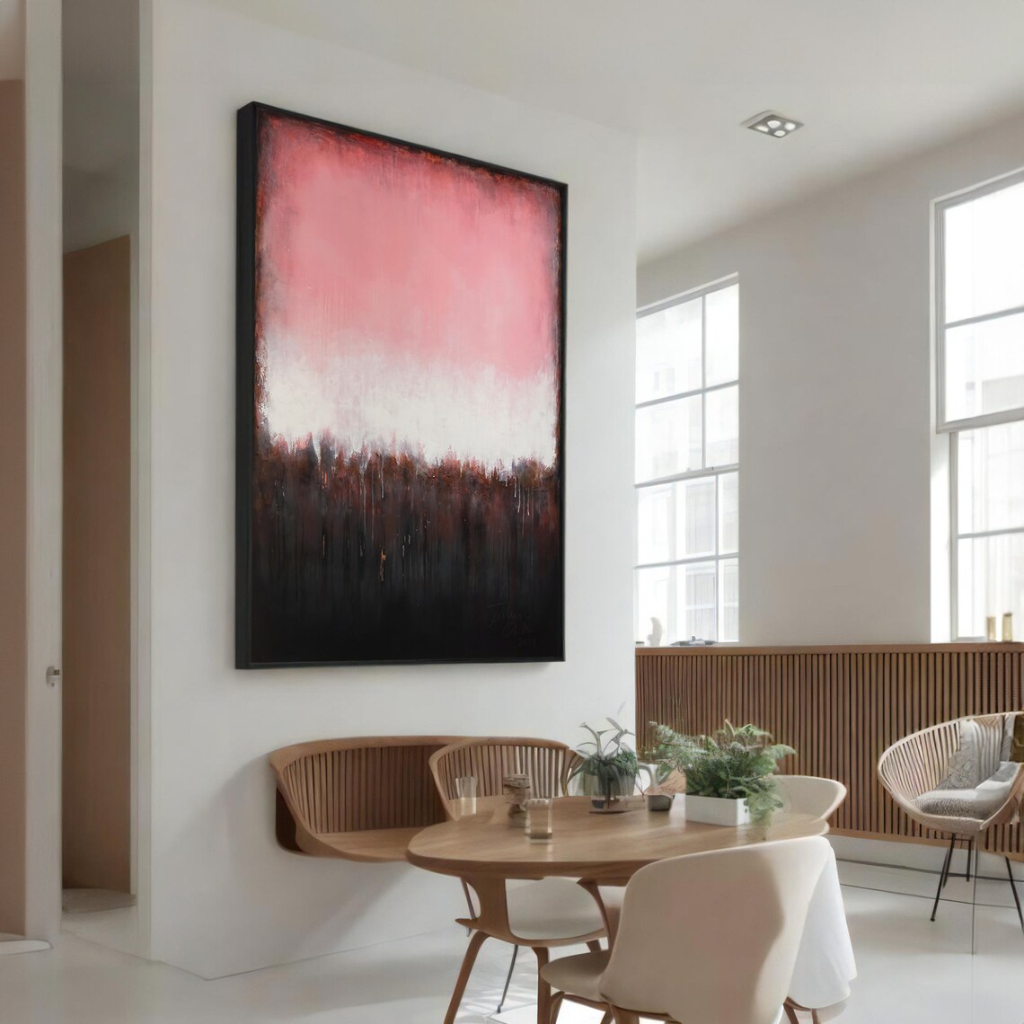 Modern Abstract Gradient Painting, Home Decor Gift