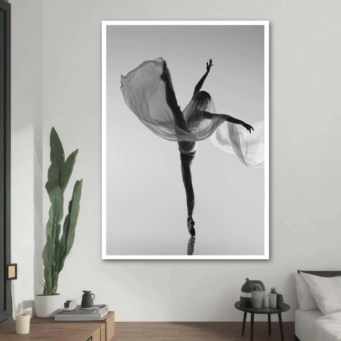 Elegant Ballet Dancer Silhouette, Modern Decor - Image 2
