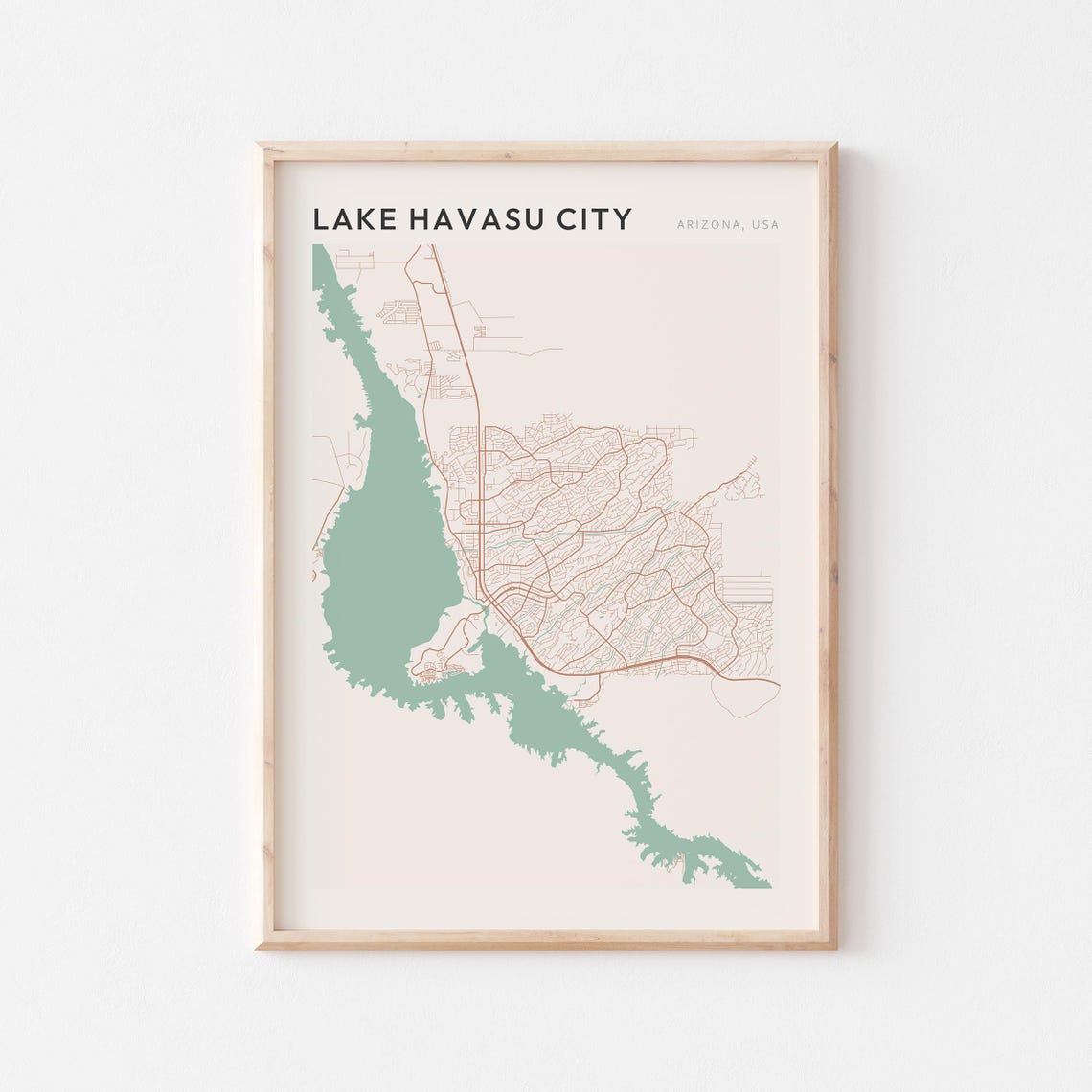 Lake Havasu City Map Poster Lake Havasu City Print Lake Havasu City Poster Lake Havasu City Wall Art Arizona Travel Gift Farmhouse