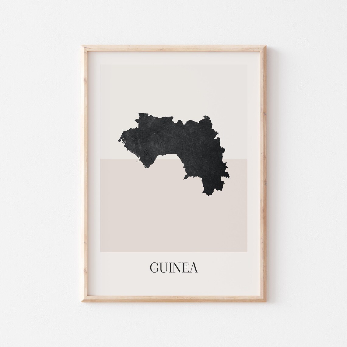 Guinea Map Poster Print Minimalist Boho Wall Art Decor For Home Or Gift