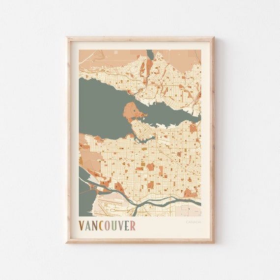 Vancouver Map Poster, Boho Travel Poster