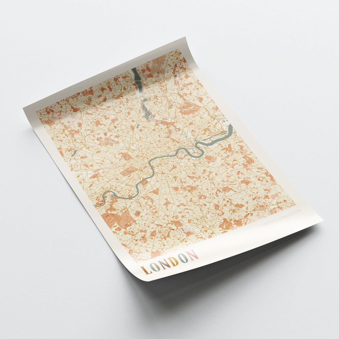 London Map Poster London Poster London Wall Art London City Map London Map Print London Travel London United Kingdom Boho Wall Art - Image 2