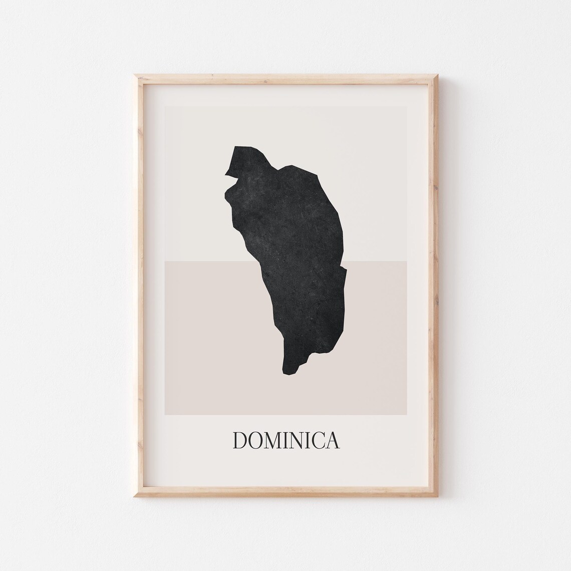 Dominica Map Poster Print Minimalist Boho Wall Art Decor For Home Or Gift