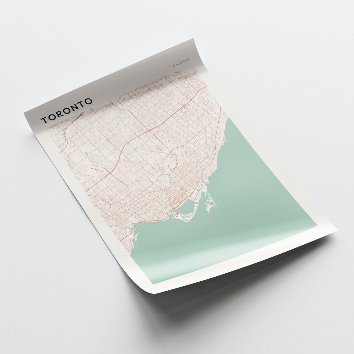 Toronto Canada Minimalist City Street Map Poster Bold Black Title - Image 2