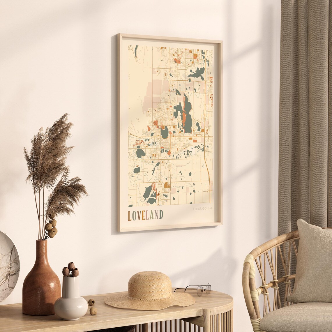 Loveland Map Poster, Boho Colorado Travel Art - Image 3