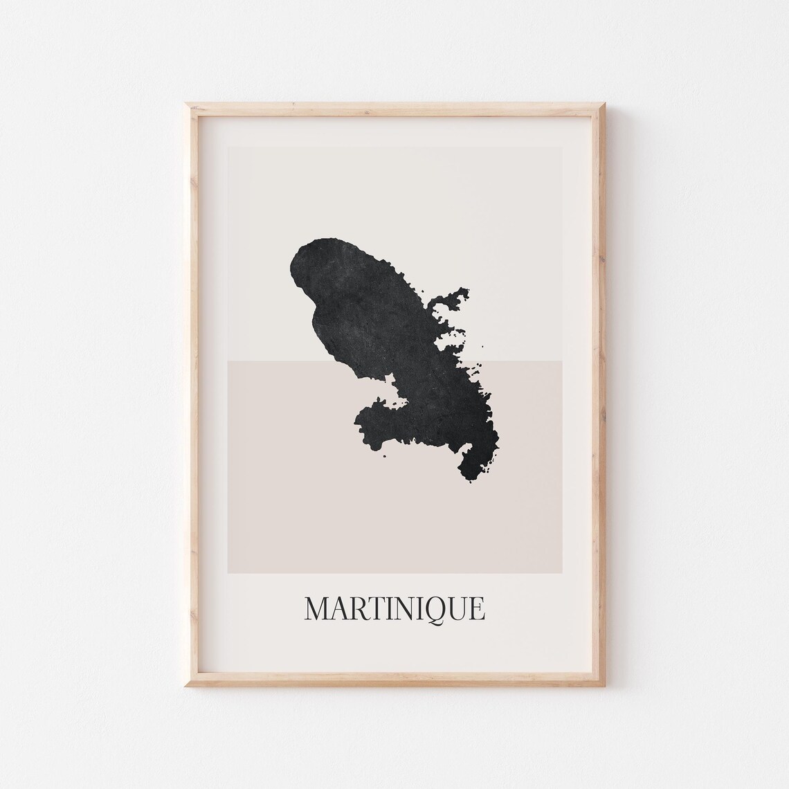 Martinique Map Poster Print Minimalist Boho Wall Art Decor For Home Or Gift