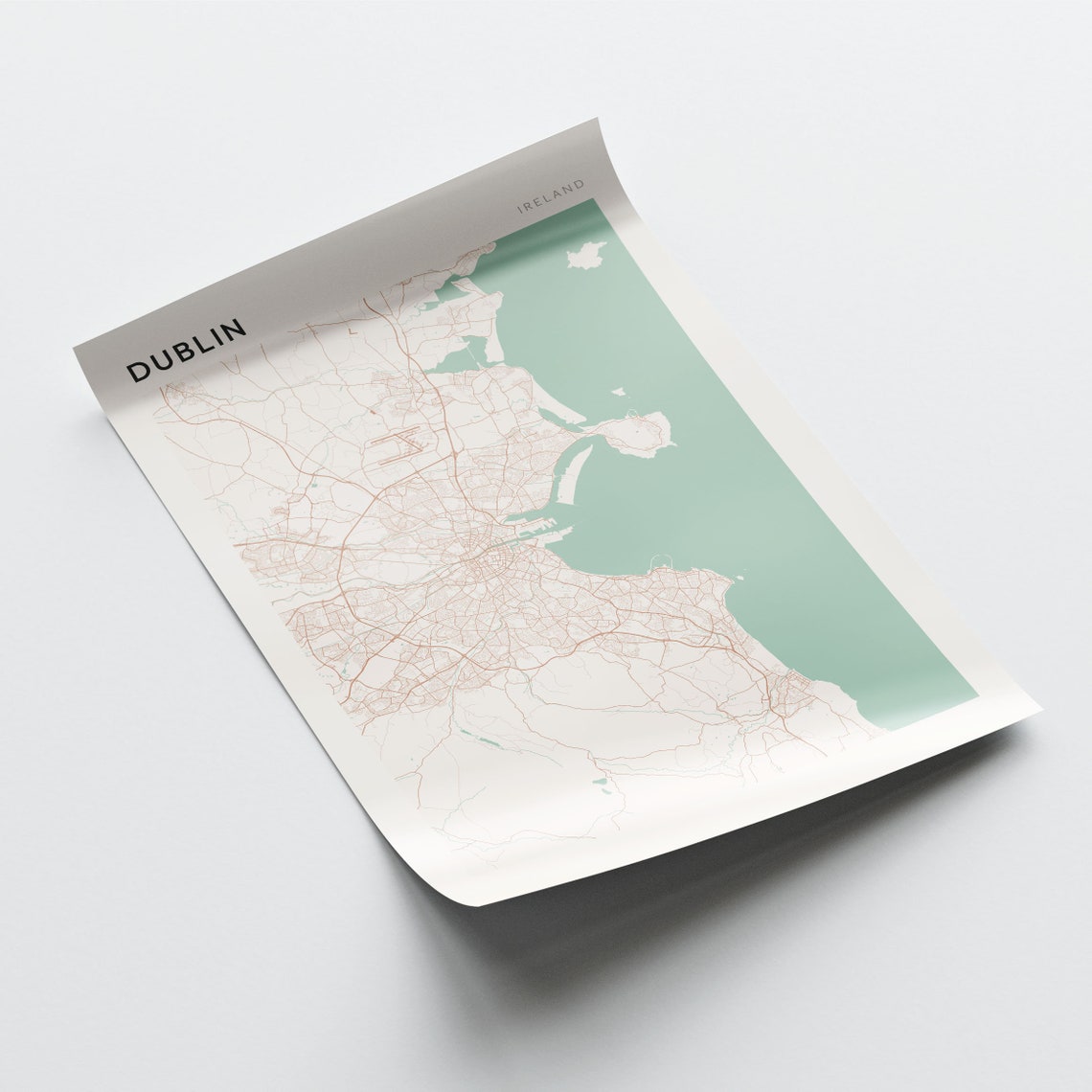 Dublin Ireland Minimalist City Street Map Art Poster Home Decor - Image 2
