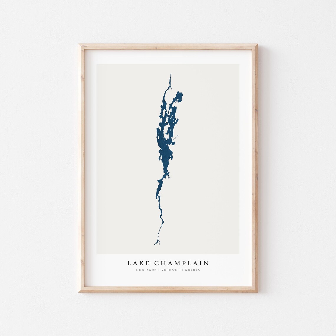 Lake Champlain Print Poster Art Wall Map New York