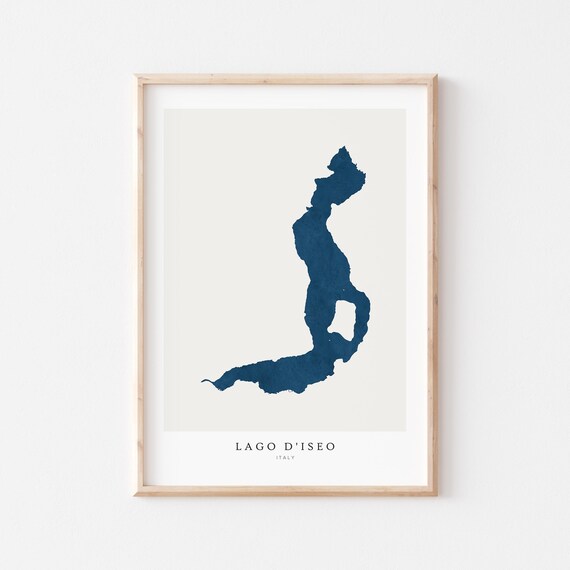 Lago Diseo Print Lake Iseo Poster Art Wall Map House Gift Italy