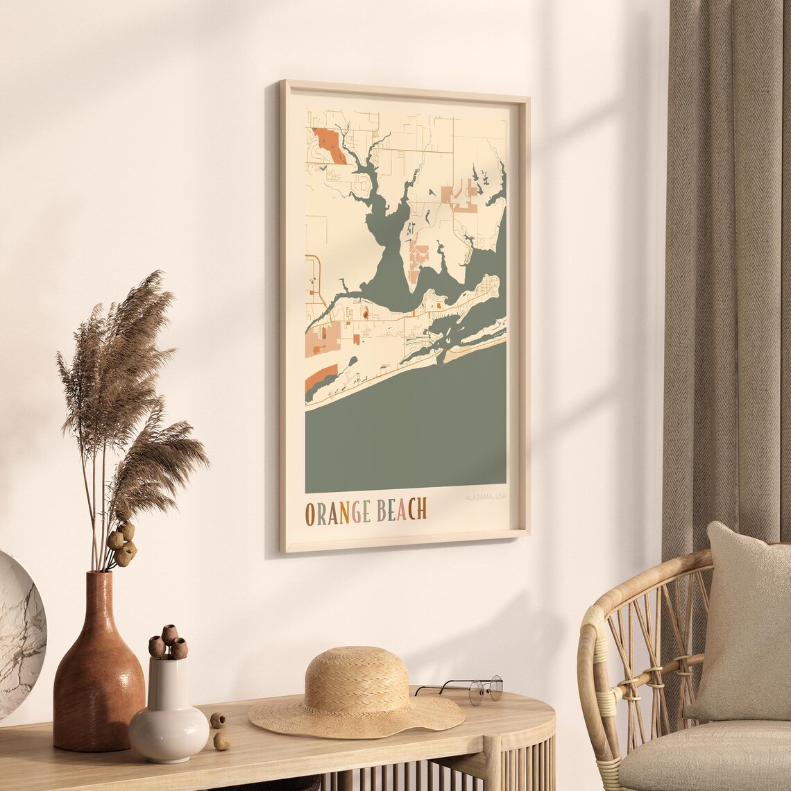 Orange Beach Map Poster, Alabama Travel Poster - Image 3